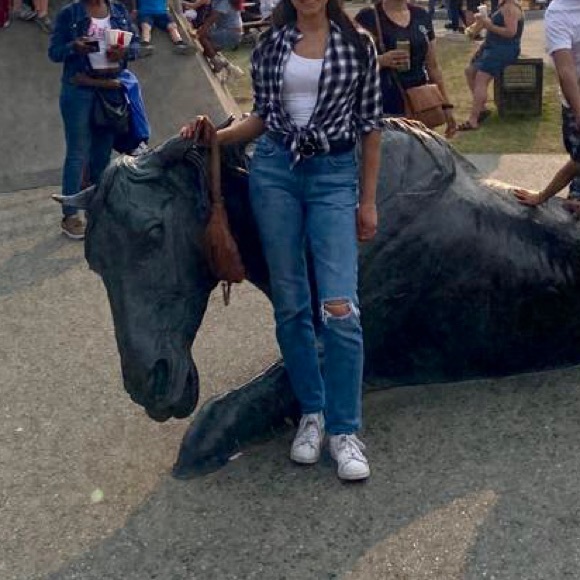 Checkered long sleeve top - Picture 4 of 4